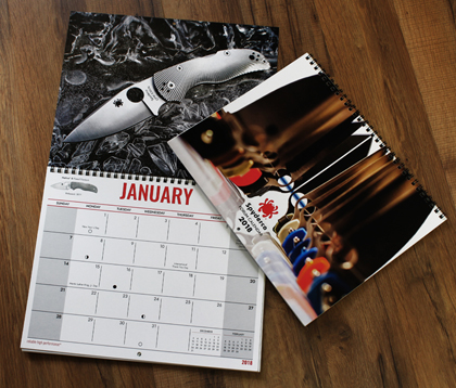 The 2018 Wall Calendar shown open and closed